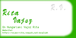 rita vajsz business card